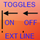 Toggles Extension Line of Dimension Object