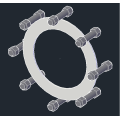 PyGasket with StudBolts | Adjustable Dimensions